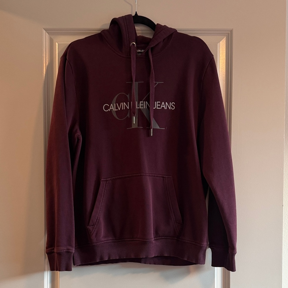 Calvin Klein Men's Burgundy Hoodie